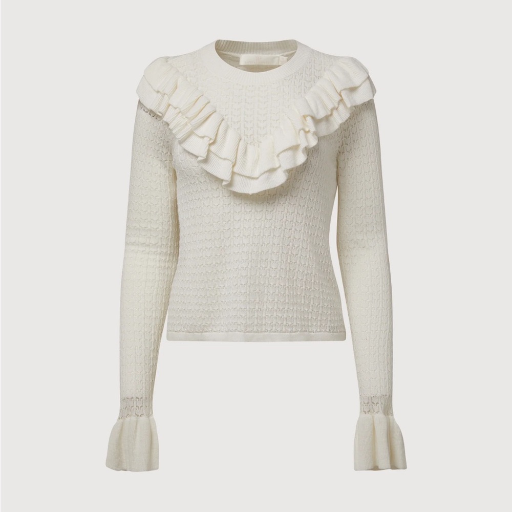 Rachel Parcell Ruffle Sweater Large